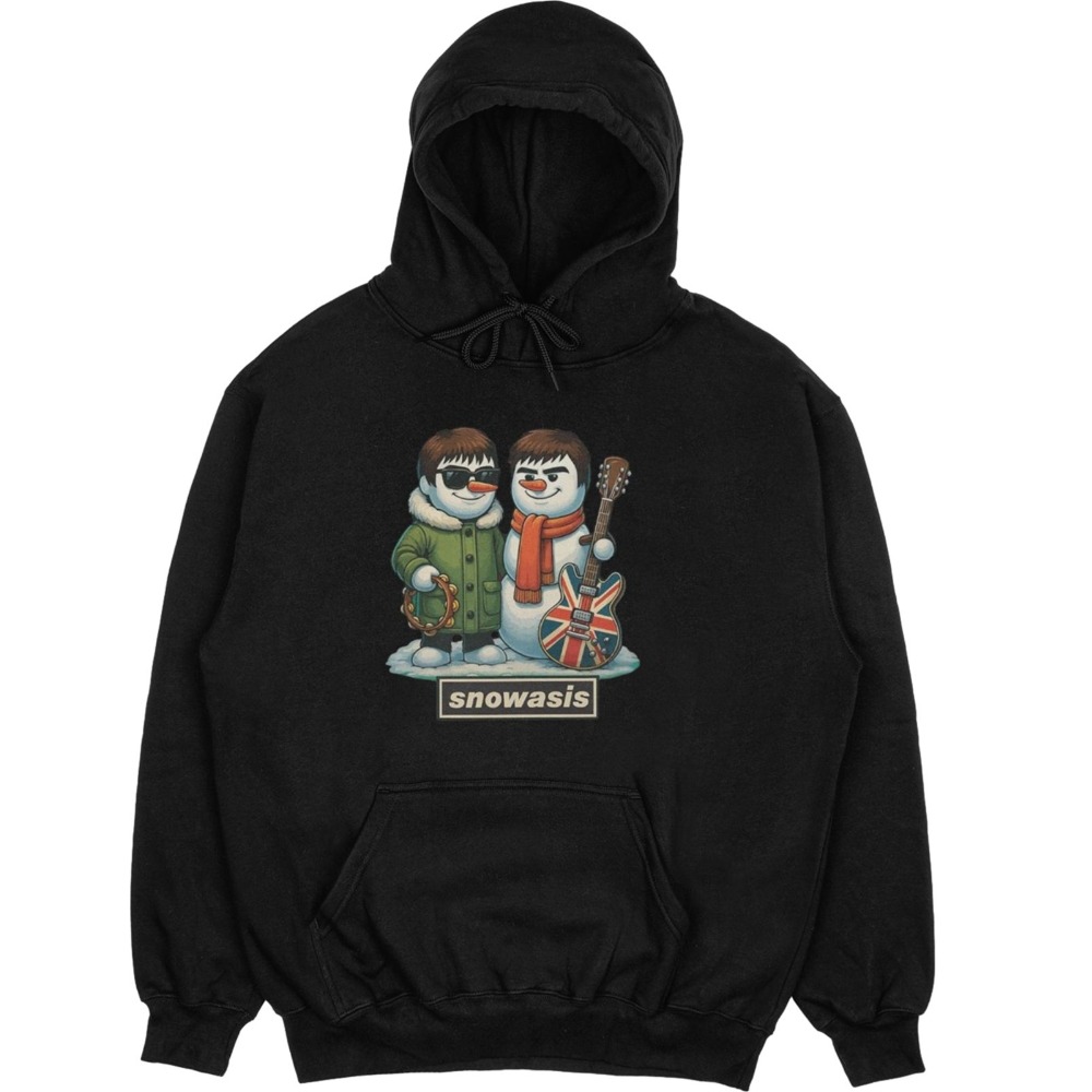 Mens Xmas Fashion - SNOWASIS Hoodies Oasis Band Christmas Parody