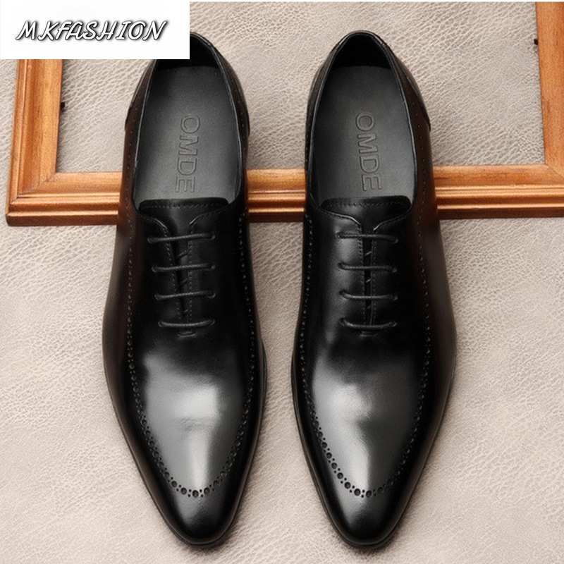 Oxford Shoes Brogue - Spring New Men Formal Leather Brogue