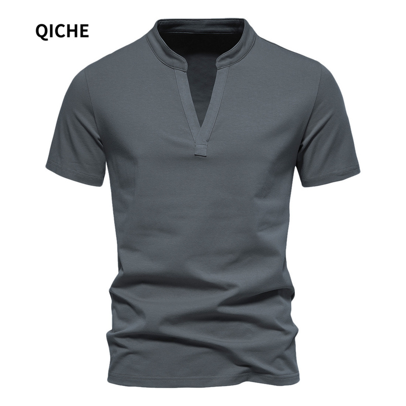 Men'S Fashion V Neck T Shirts - QICHE Men V Neck Short Sleeve