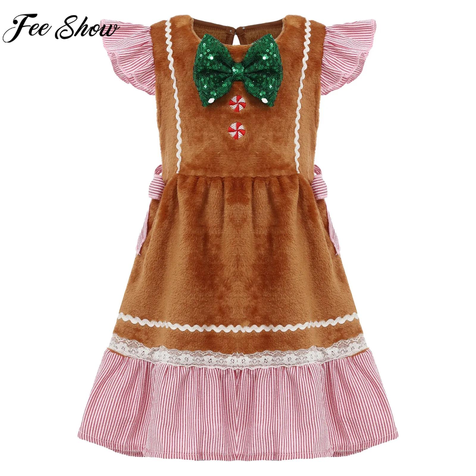 Men'S Fashion Xmas Party - Baby Girls Christmas Gingerbread Man Cosplay