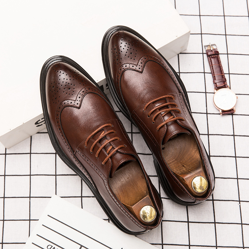 Oxford Shoes Brogue - High Quality Brogues Leather Shoes Men
