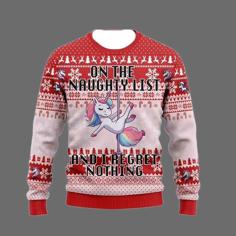 Men'S Fashion Xmas Party - Fashion Unicorn Ugly Christmas Sweater Trend