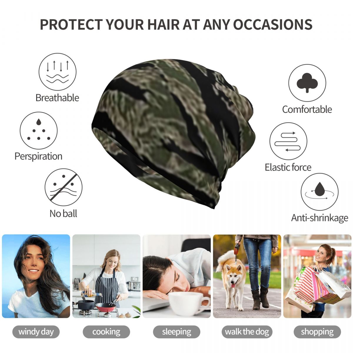 Tiger Stripe Camouflage Milita - Beanie Winter Hat recension och pris