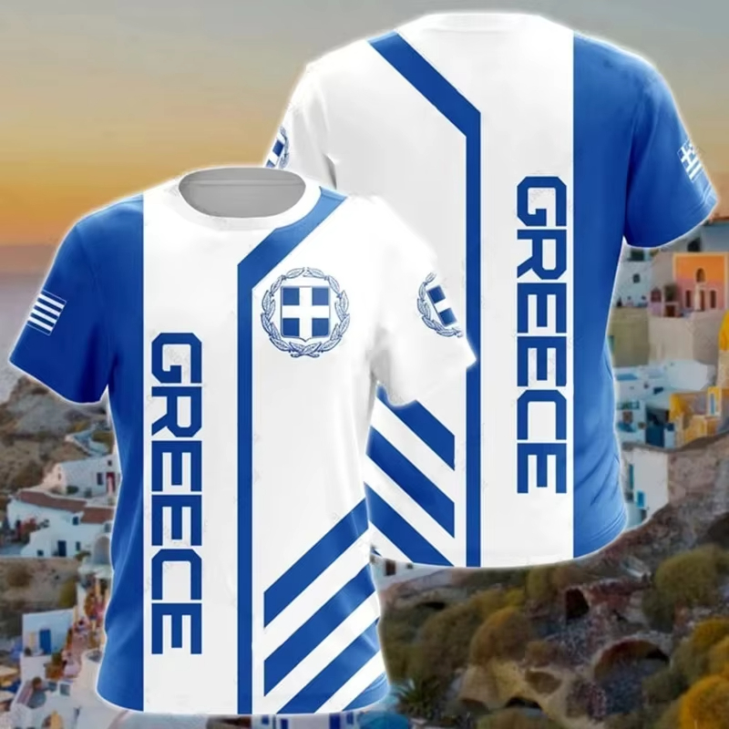 Greece Flag Map 3d Printed T S - Men'S Fashion Greece recension och pris