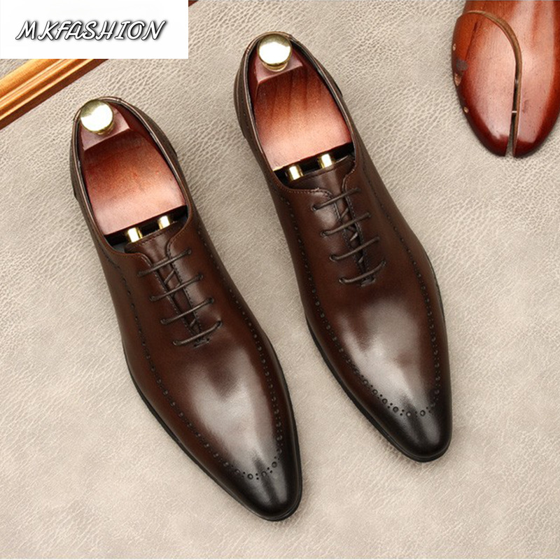 Spring New Men Formal Leather  - Oxford Shoes Brogue recension och pris