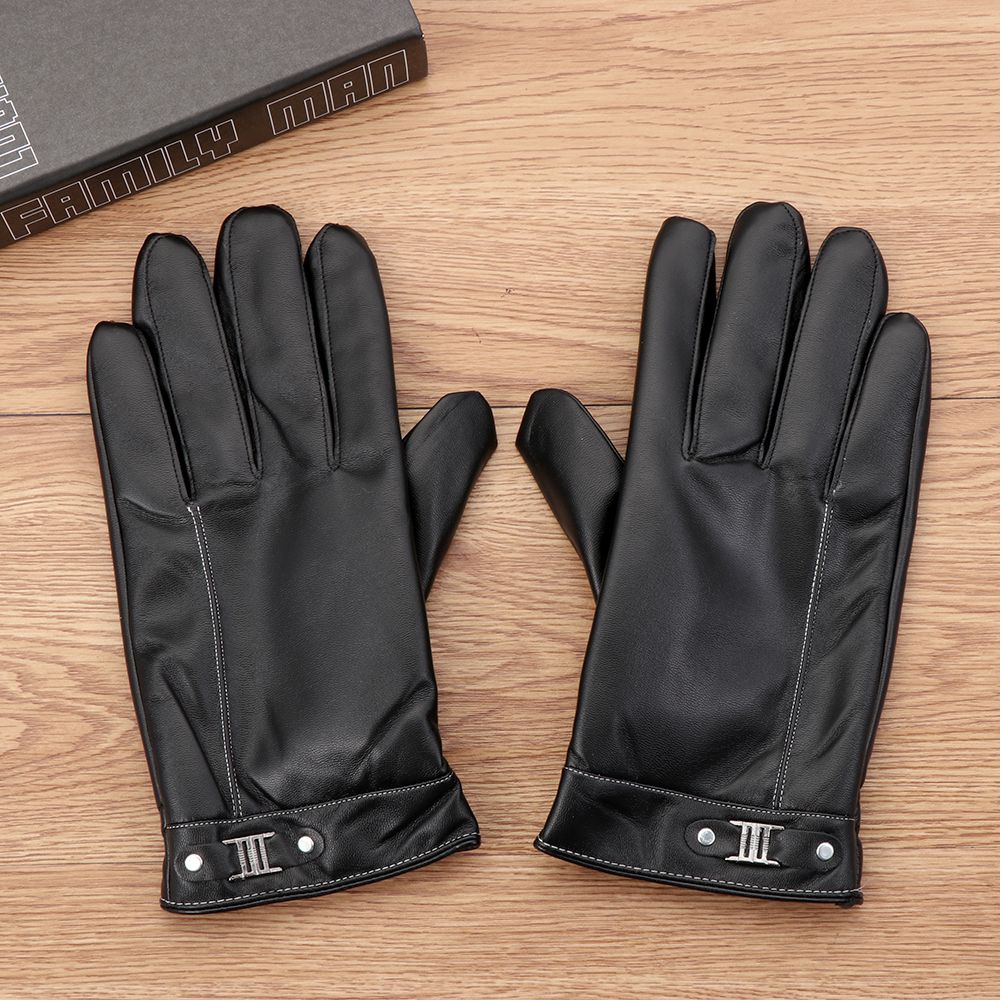 Men's Fleece Thermal Leather G - Driving Gloves Leather recension och pris