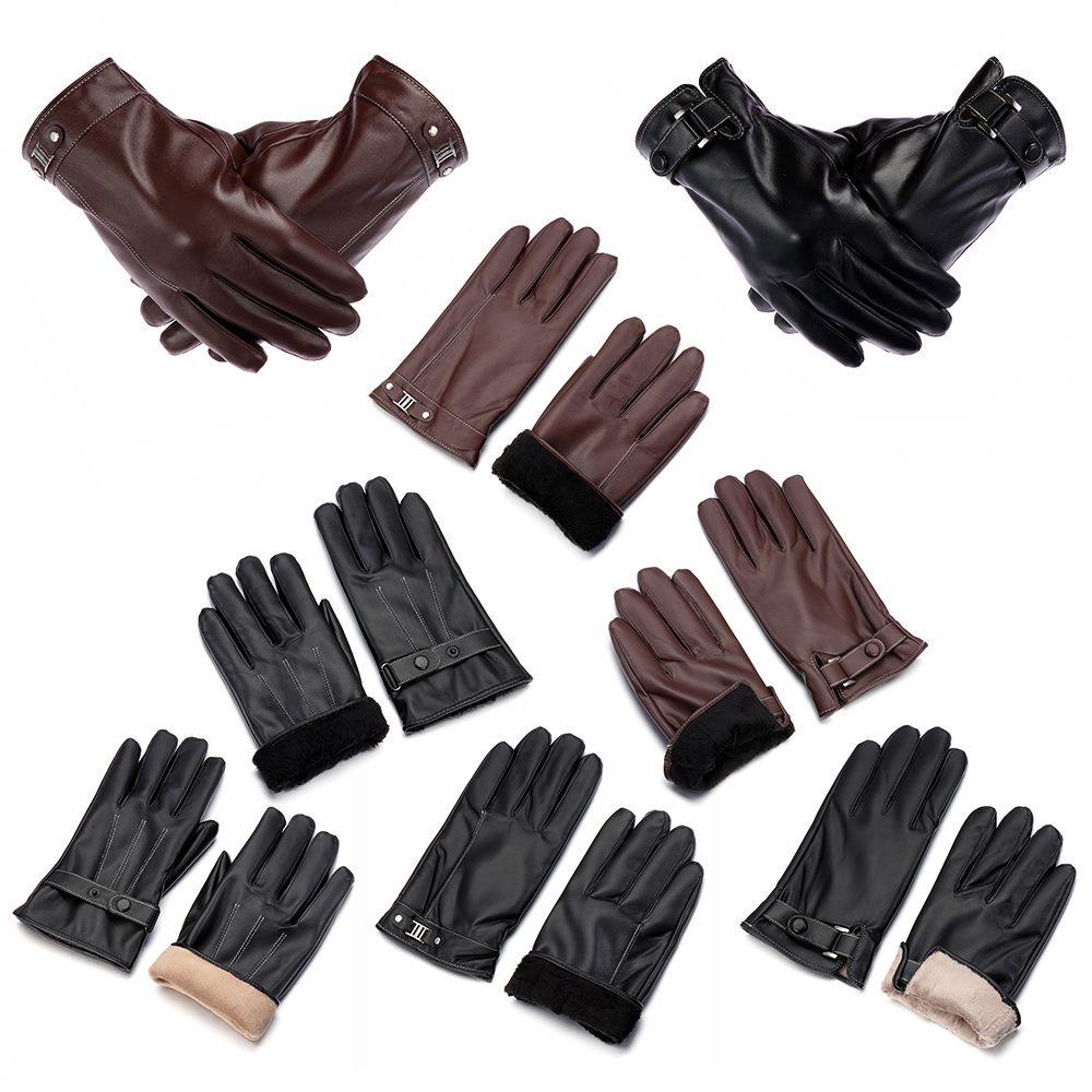 Men's Fleece Thermal Leather G - Driving Gloves Leather recension och pris