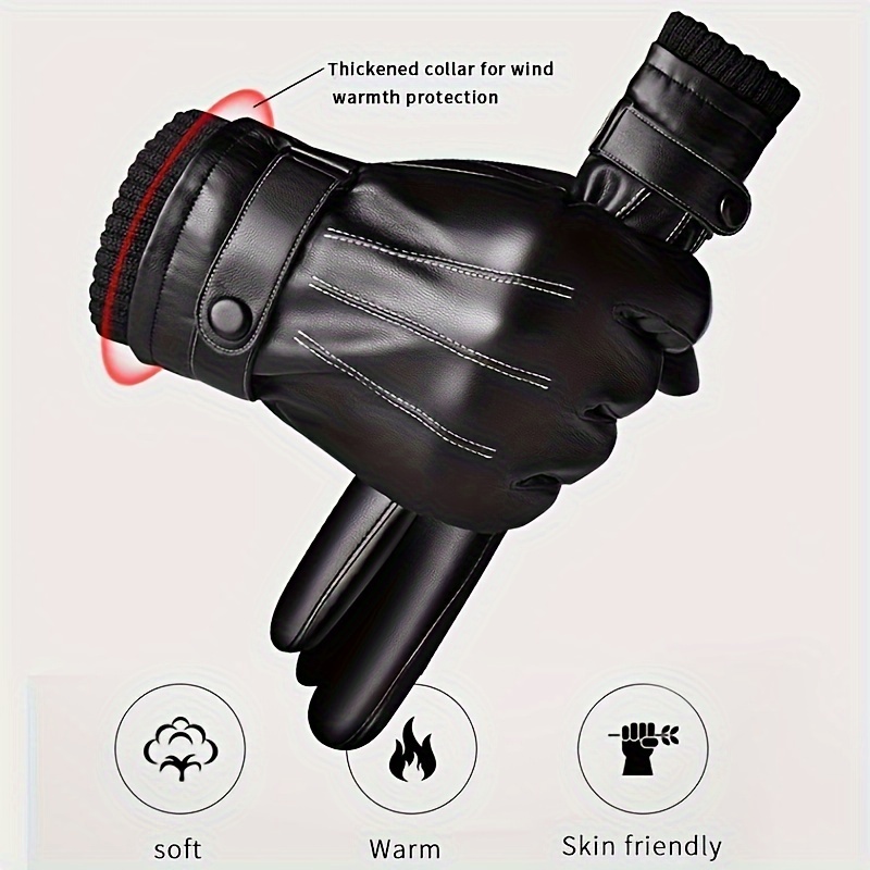 1Pair Winter Gloves Warm Drivi - Driving Gloves Leather recension och pris