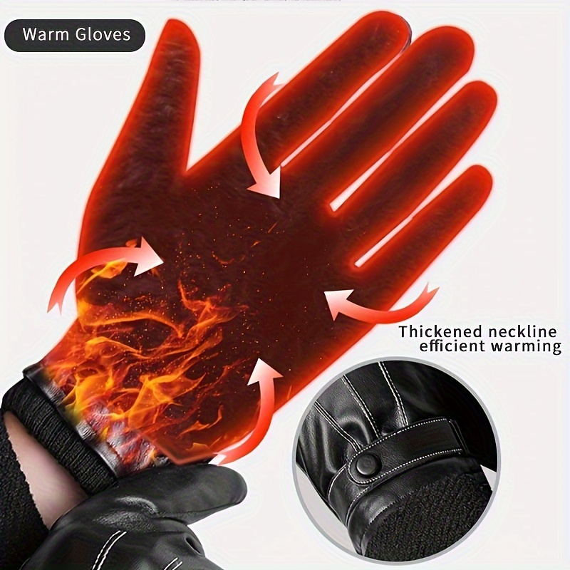 1Pair Winter Gloves Warm Drivi - Driving Gloves Leather recension och pris
