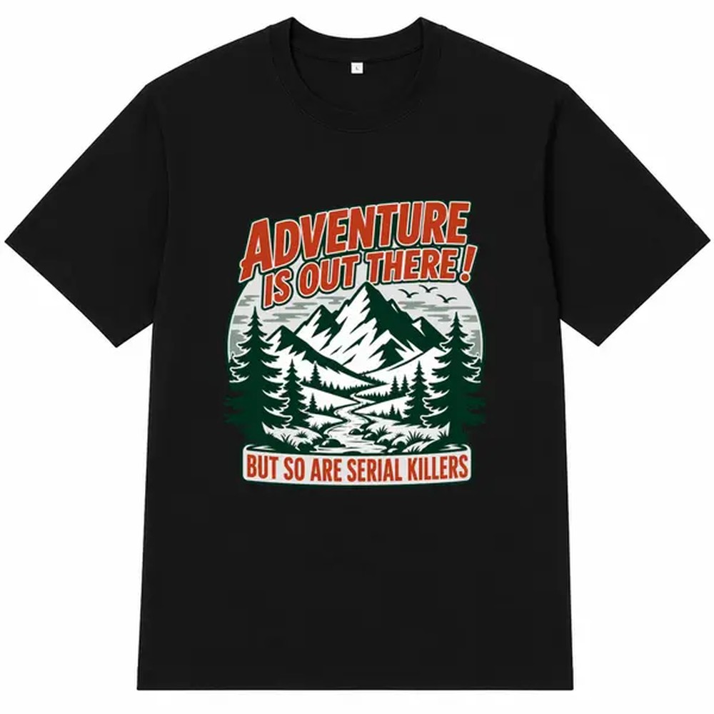 Outdoor Adventure Letter Print - Graphic Tee Oversized recension och pris
