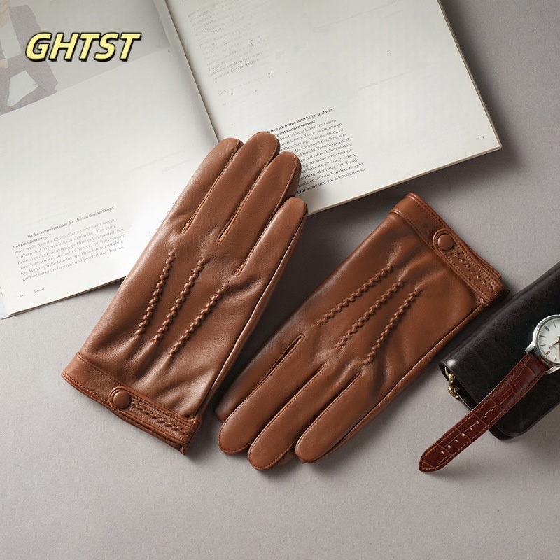 2025 New Men Winter Genuine Le - Driving Gloves Leather recension och pris