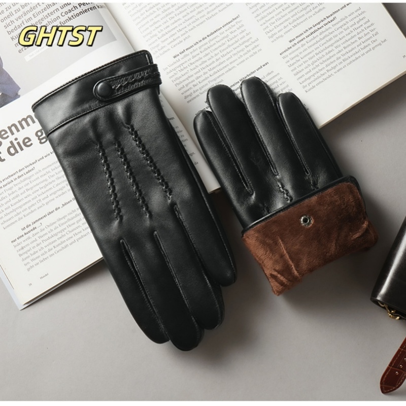 2025 New Men Winter Genuine Le - Driving Gloves Leather recension och pris