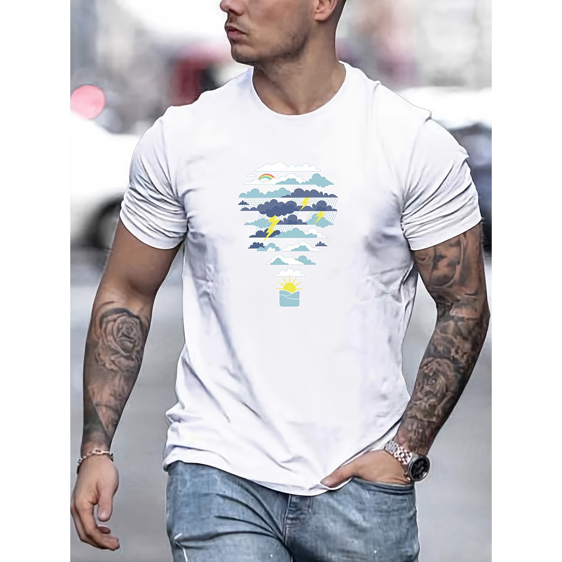 Hot Air Balloon Weather Print  - Men'S Fashion For Hot Weather recension och pris