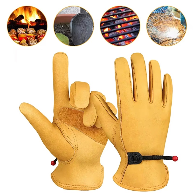 Leather Gloves Men Work Gloves - Driving Gloves Leather recension och pris