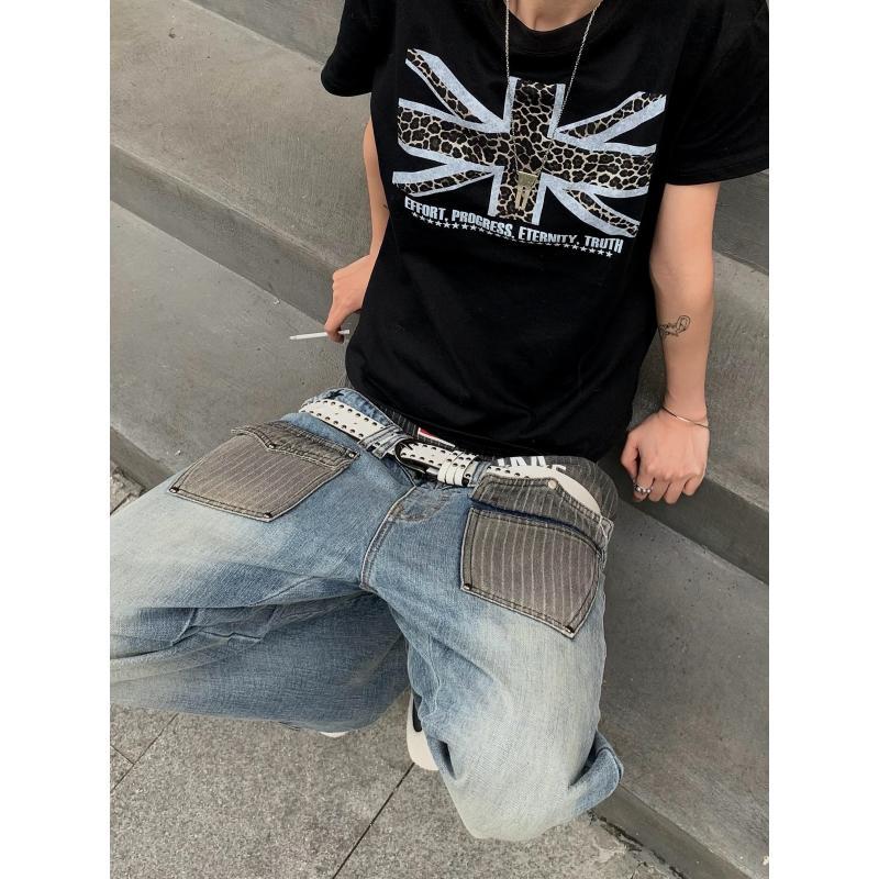 Men's Patchwork Design Jeans 9 - Mens Fashion Young recension och pris