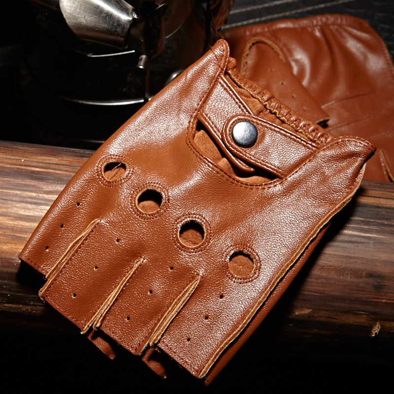 High Quality Man's Half Finger - Driving Gloves Leather recension och pris