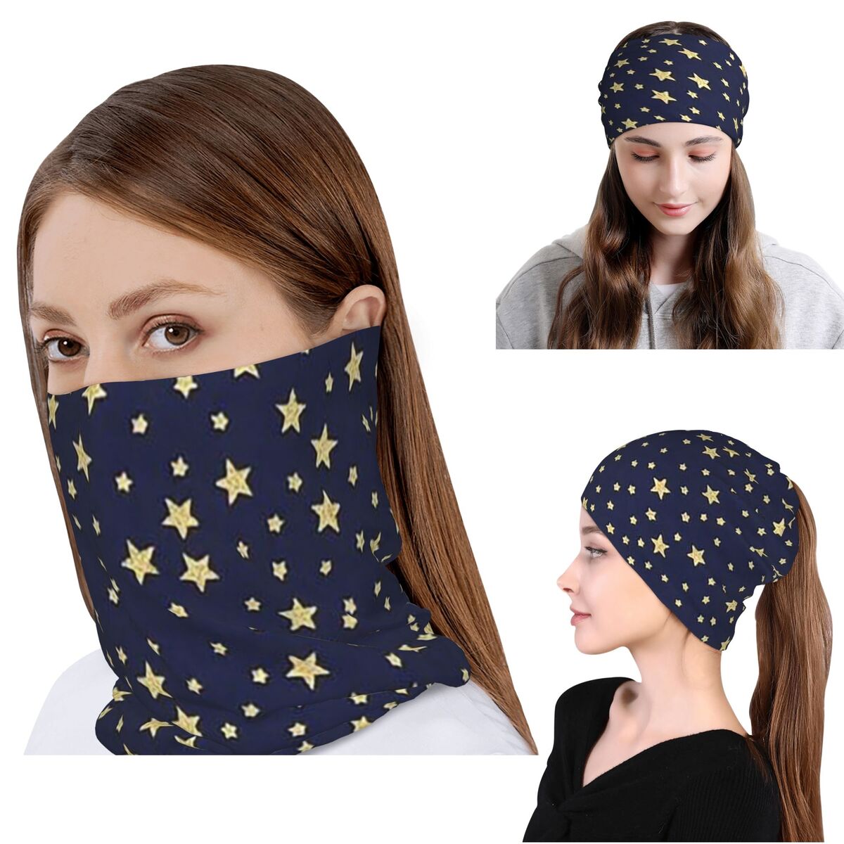 Navy Blue Sky And Stars Print  - Beanie Winter Hat recension och pris