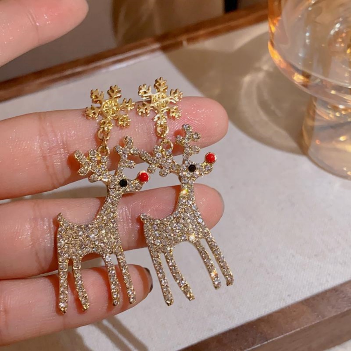 Xmas Holiday Deer Drop Earring - Mens Xmas Fashion recension och pris