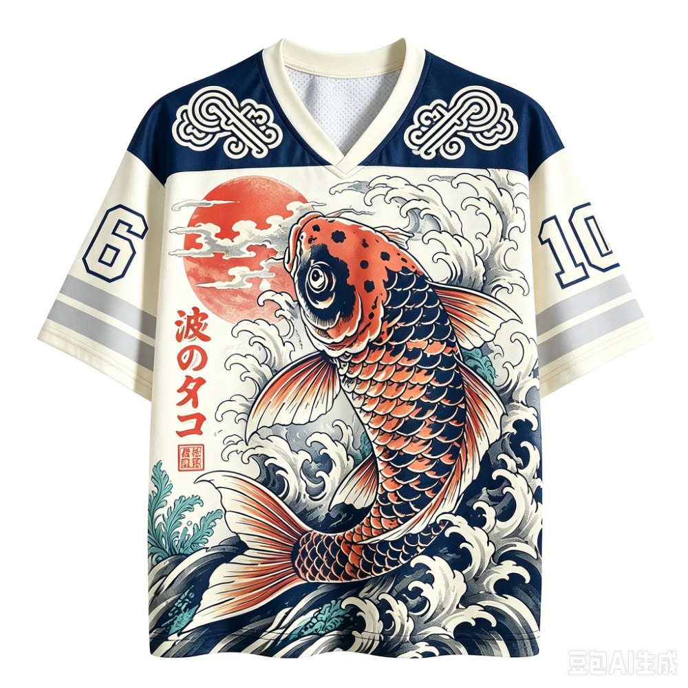 Japanese Koi Fish Waves Sport  - Men'S Fashion V Neck T Shirts recension och pris