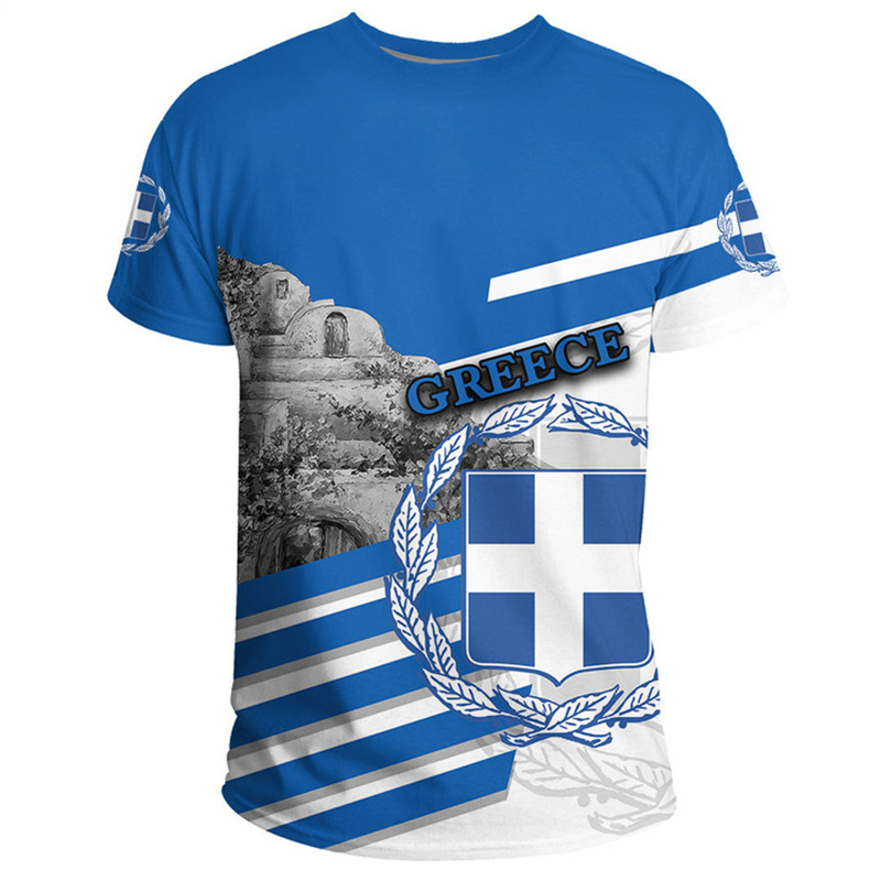 Greece Flag Map 3d Printed T S - Men'S Fashion Greece recension och pris