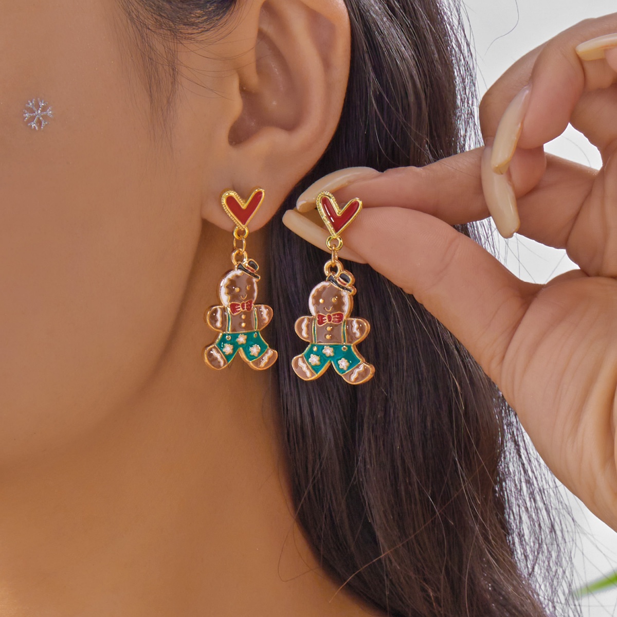 Christmas Enamel Earrings Red  - Mens Xmas Fashion recension och pris