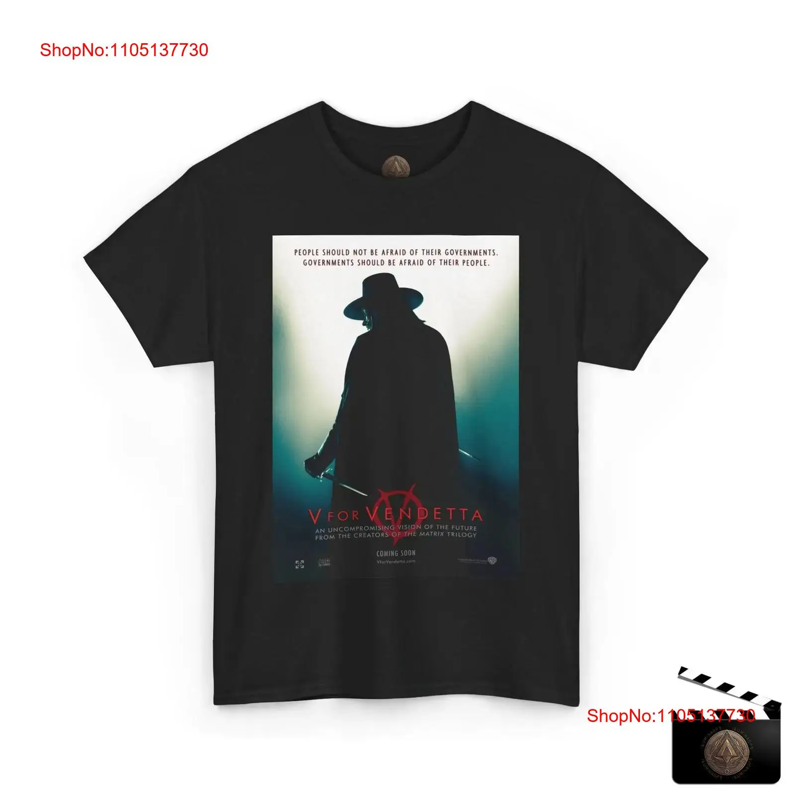 V For Vendetta Retro Movie Pos - Men'S Fashion V Neck T Shirts recension och pris