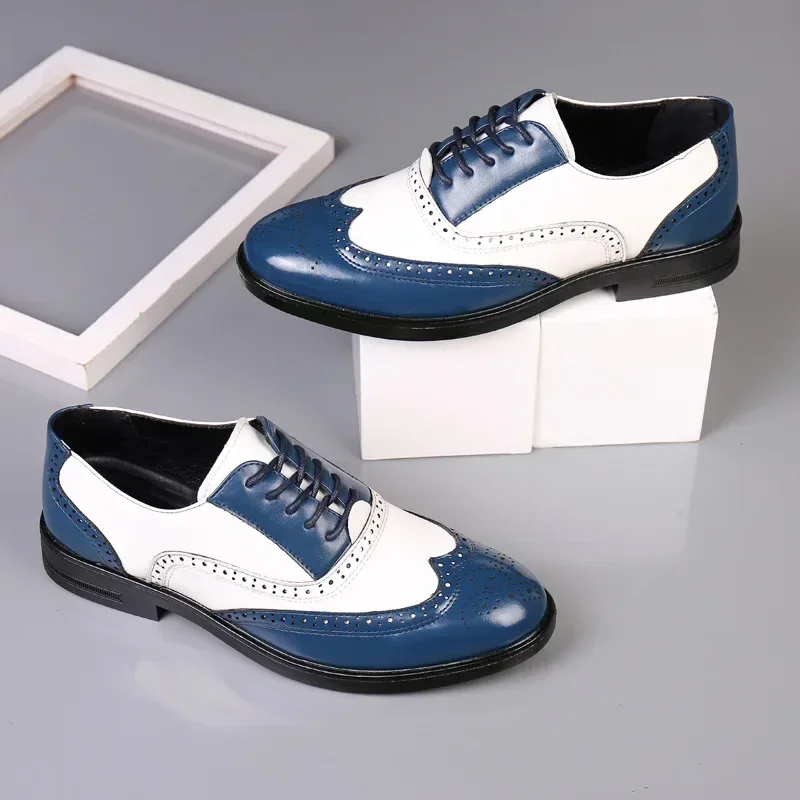 Mixed Colors Mens Dress Shoes  - Oxford Shoes Brogue recension och pris