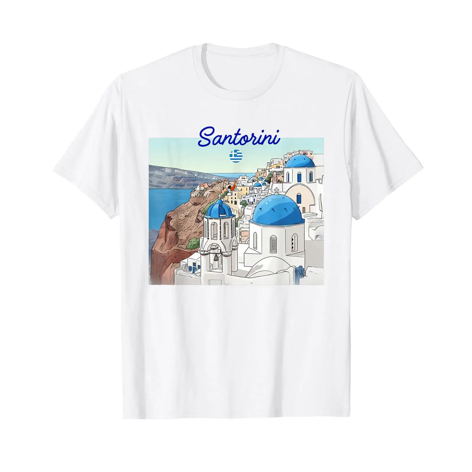 Santorini Greece Greek Flag Va - Men'S Fashion Greece recension och pris