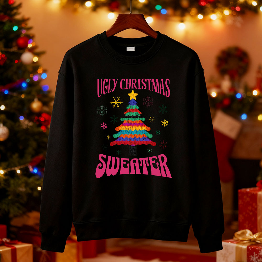Ugly Christmas Sweater Tree Sw - Mens Xmas Fashion recension och pris