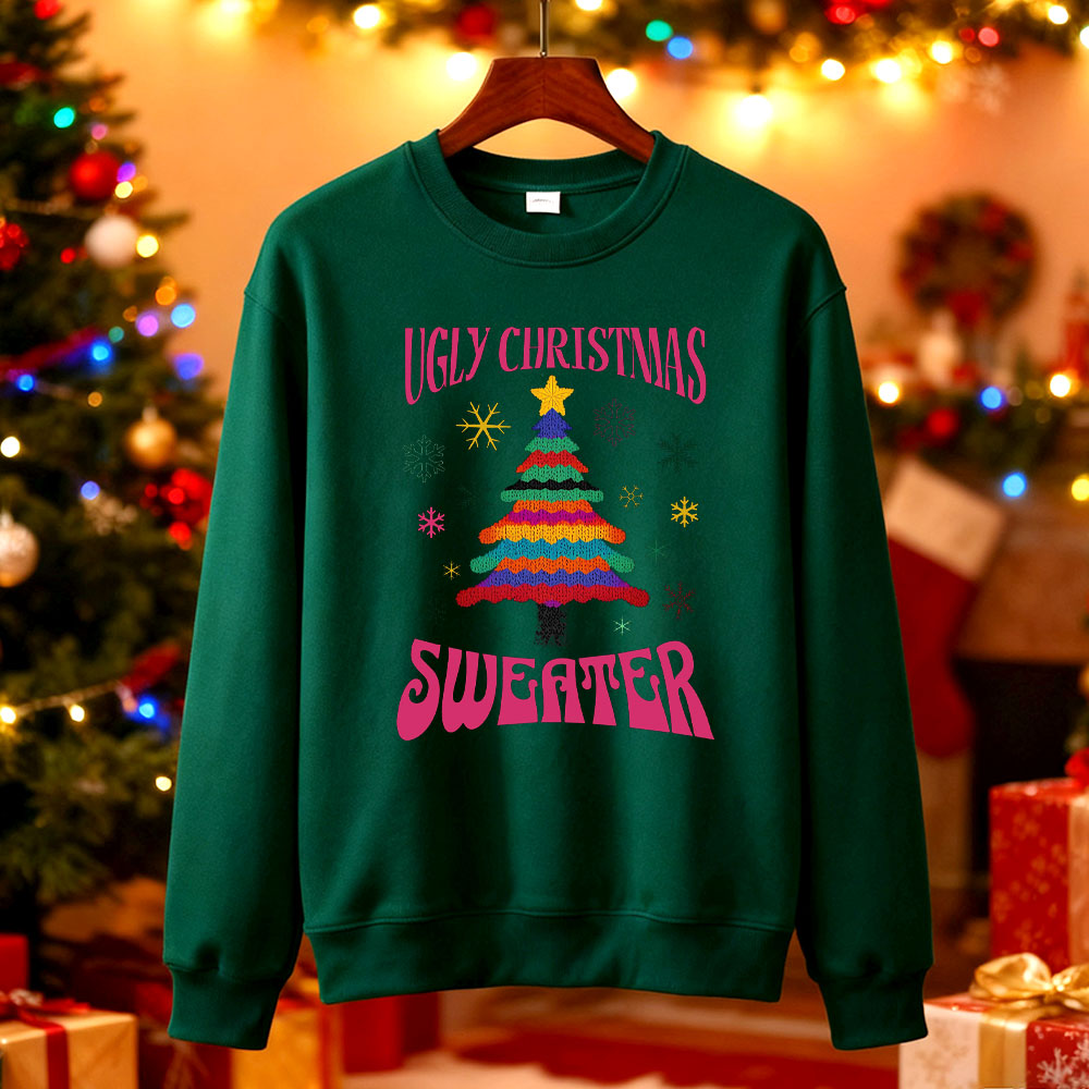 Ugly Christmas Sweater Tree Sw - Mens Xmas Fashion recension och pris