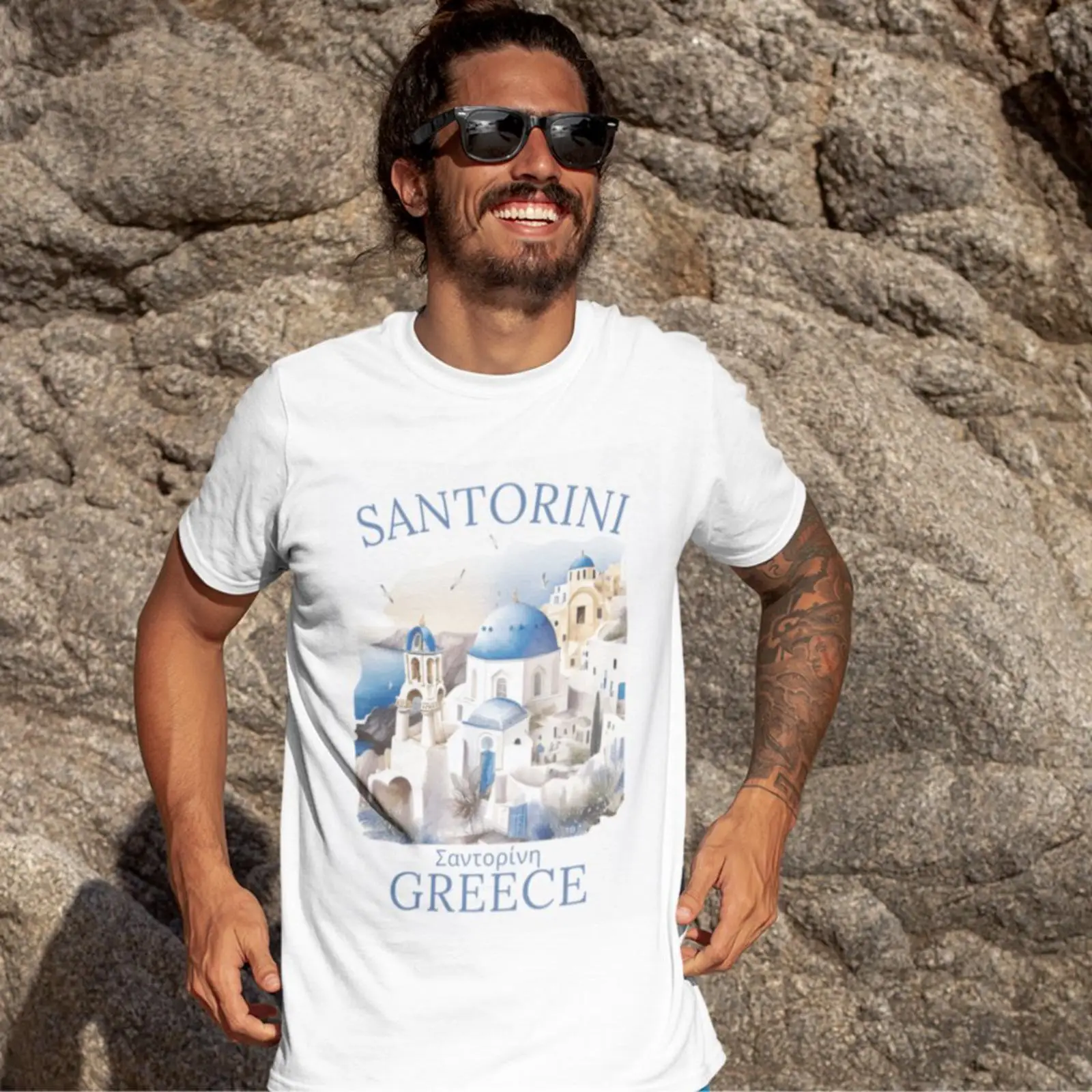 Santorini Greece Beautiful Lan - Men'S Fashion Greece recension och pris